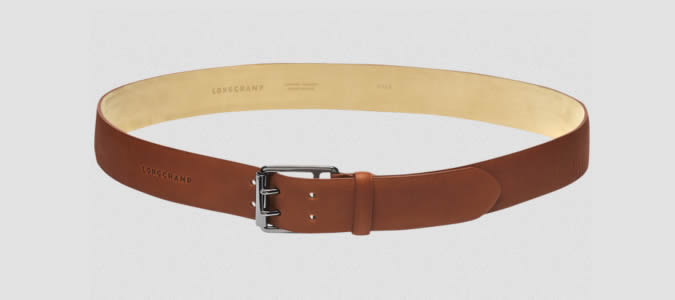 Longchamp 3D Adjustable belt tan