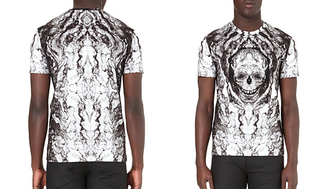 Marble Skull-print t-shirt
